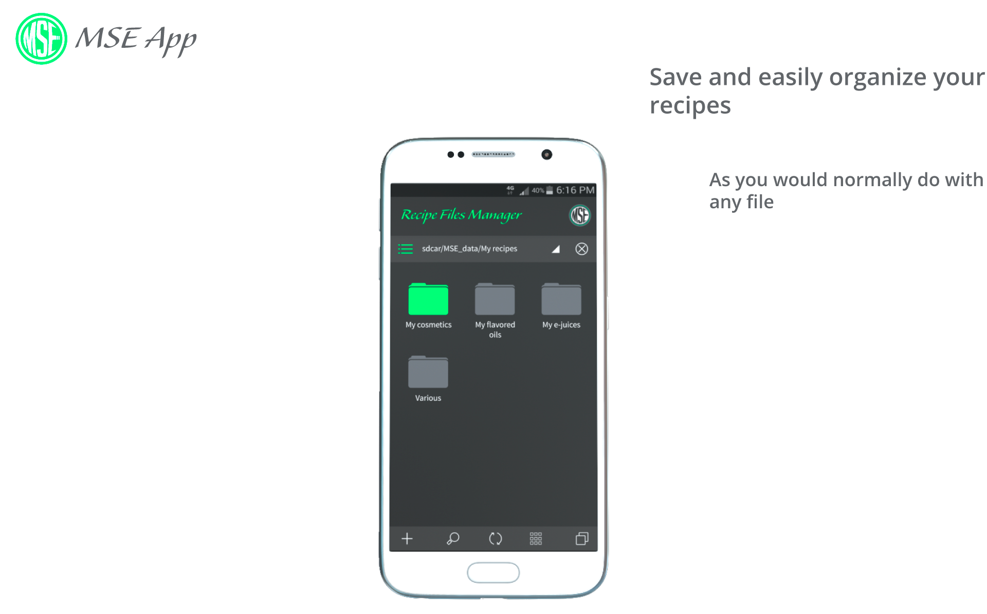 Manage your recipes files
